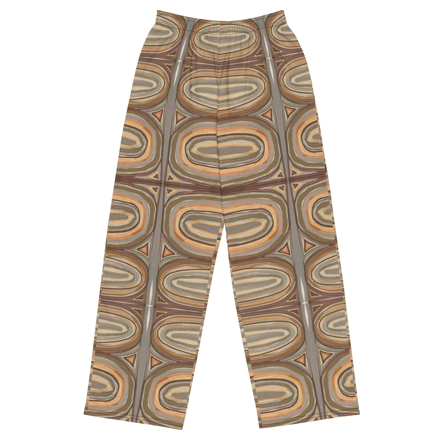 Letter B All-over print wide-leg pants